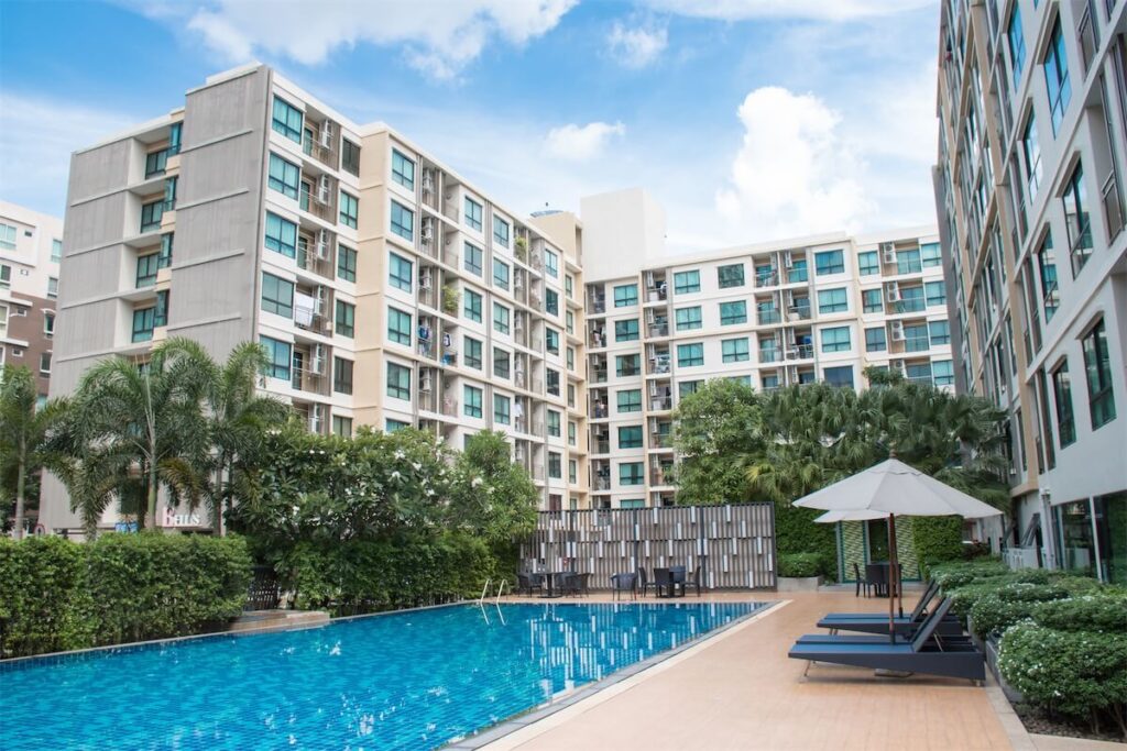 A condominium in Singapore with a swimming pool