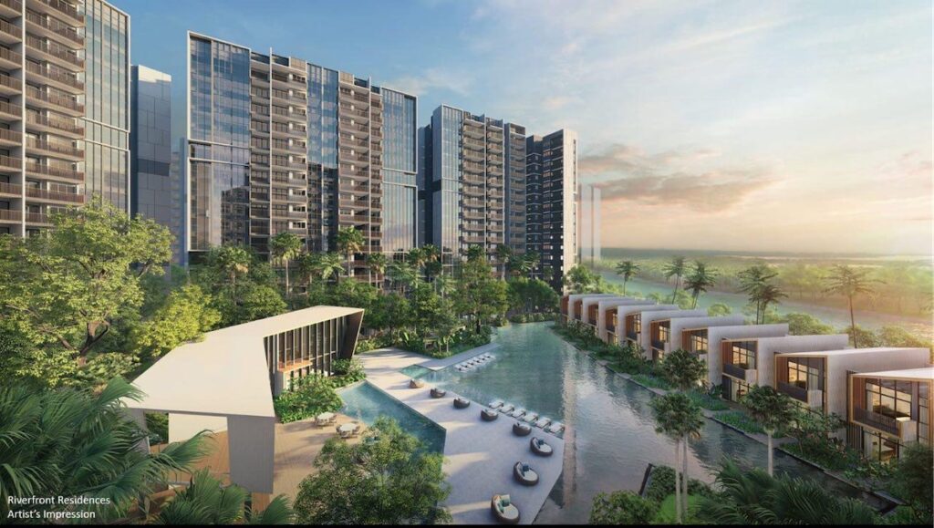 Image of an Artist’s Impression of Riverfront Residences, a condominium development reaching its ABSD soon