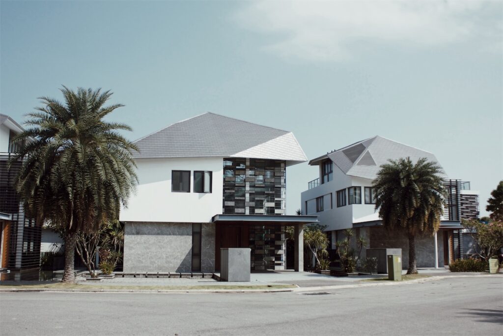 Image of a row of GCBs in the Good Class Bungalow Area in Singapore