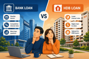 Bank loan vs HDB loan comparison for Singapore homebuyers