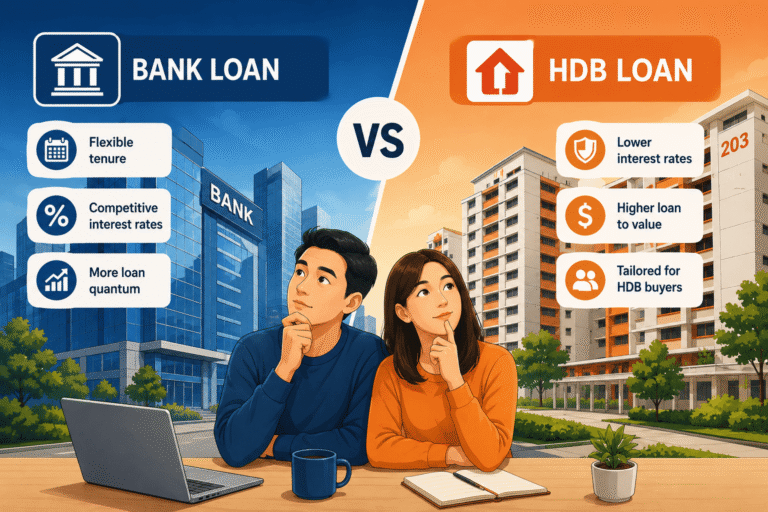Bank loan vs HDB loan comparison for Singapore homebuyers